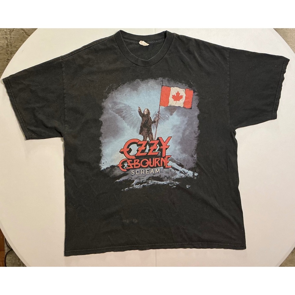 Ozzy Osbourne Scream 2010 Canadian Tour T-Shirt Mens 2XL Black Metal Band Merch
